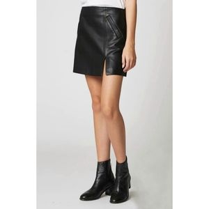 Blank NYC | Latch On Black Faux Leather Mini Skirt NEW Size 27